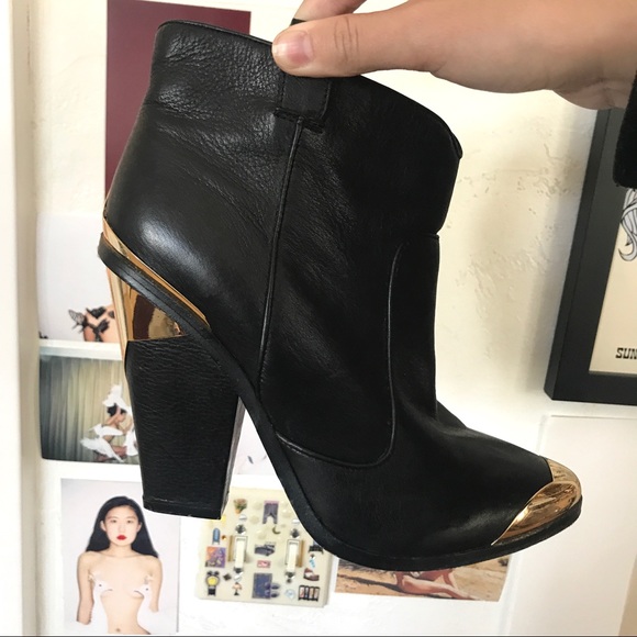 Dolce Vita Gold Toe Western Bootie - Picture 1 of 8
